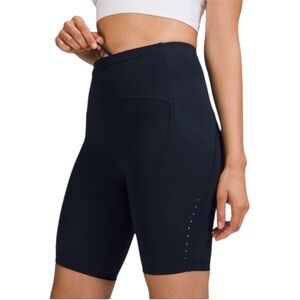 Lululemon Navy Swift Speed High Rise Shorts 8”